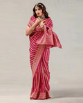 Rani Pink Banarasi Silk Saree with Traditional Weaving and Grand Pallu