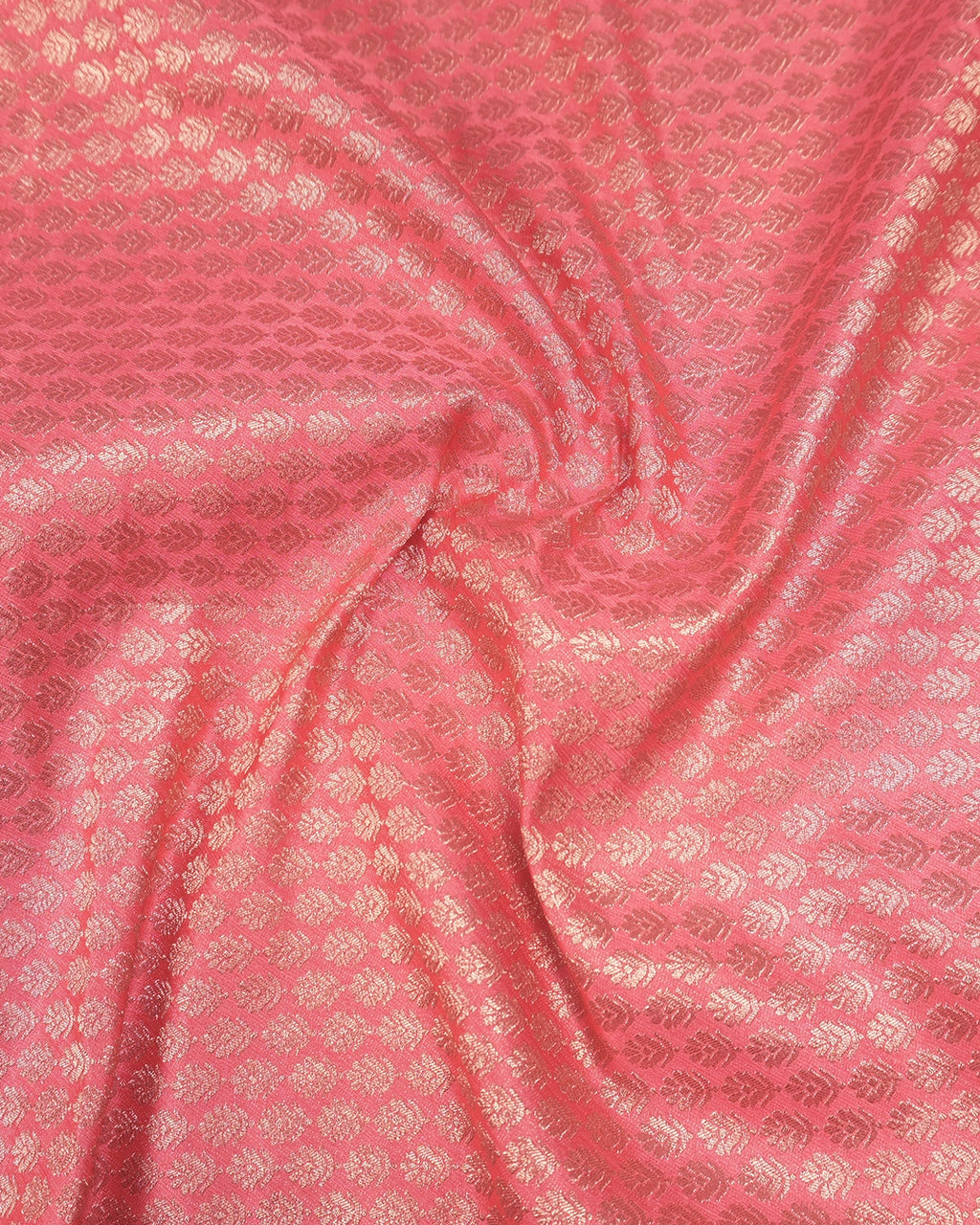 Soft Pink Banarasi Silk Saree with Floral Meenakari Jaal Weaves