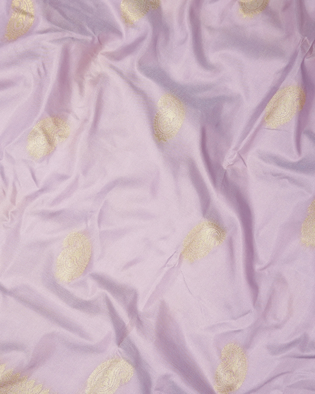 Lavender Banarasi Silk Saree with Paisley Weave and Meenakari Border