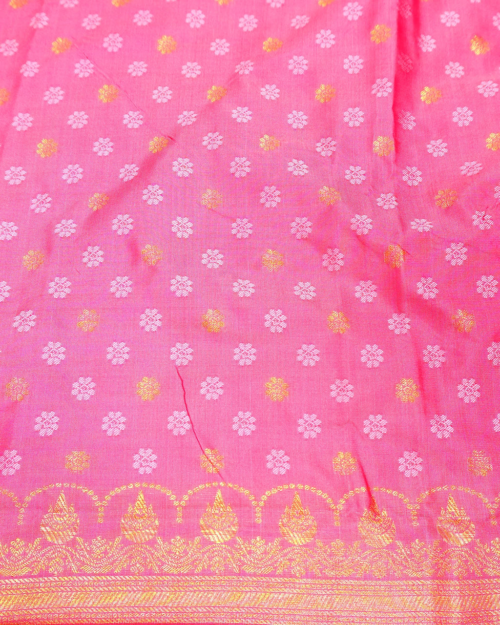 Pink Banarasi Silk Saree with Elegant Vine Meenakari Jaal Trellises Weave