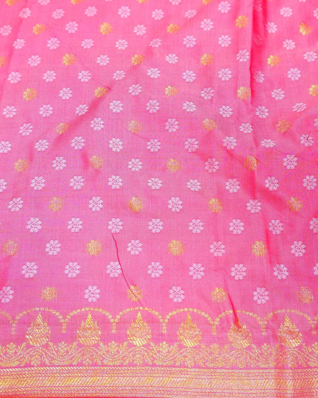 Pink Banarasi Silk Saree with Elegant Vine Meenakari Jaal Trellises Weave