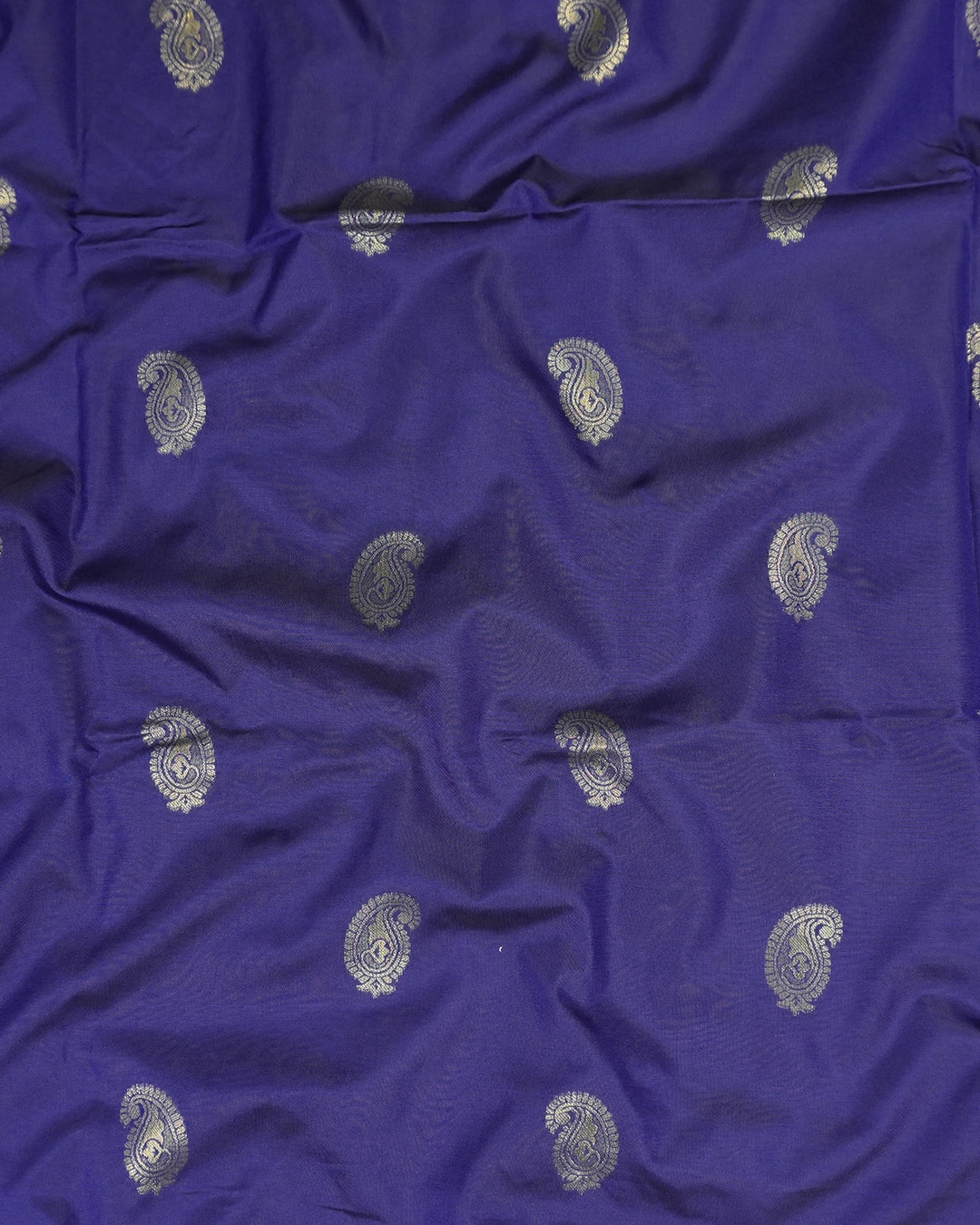 Blue Banarasi Silk Saree with Vintage Kalkas Weaves and Colorful Meenakari Border