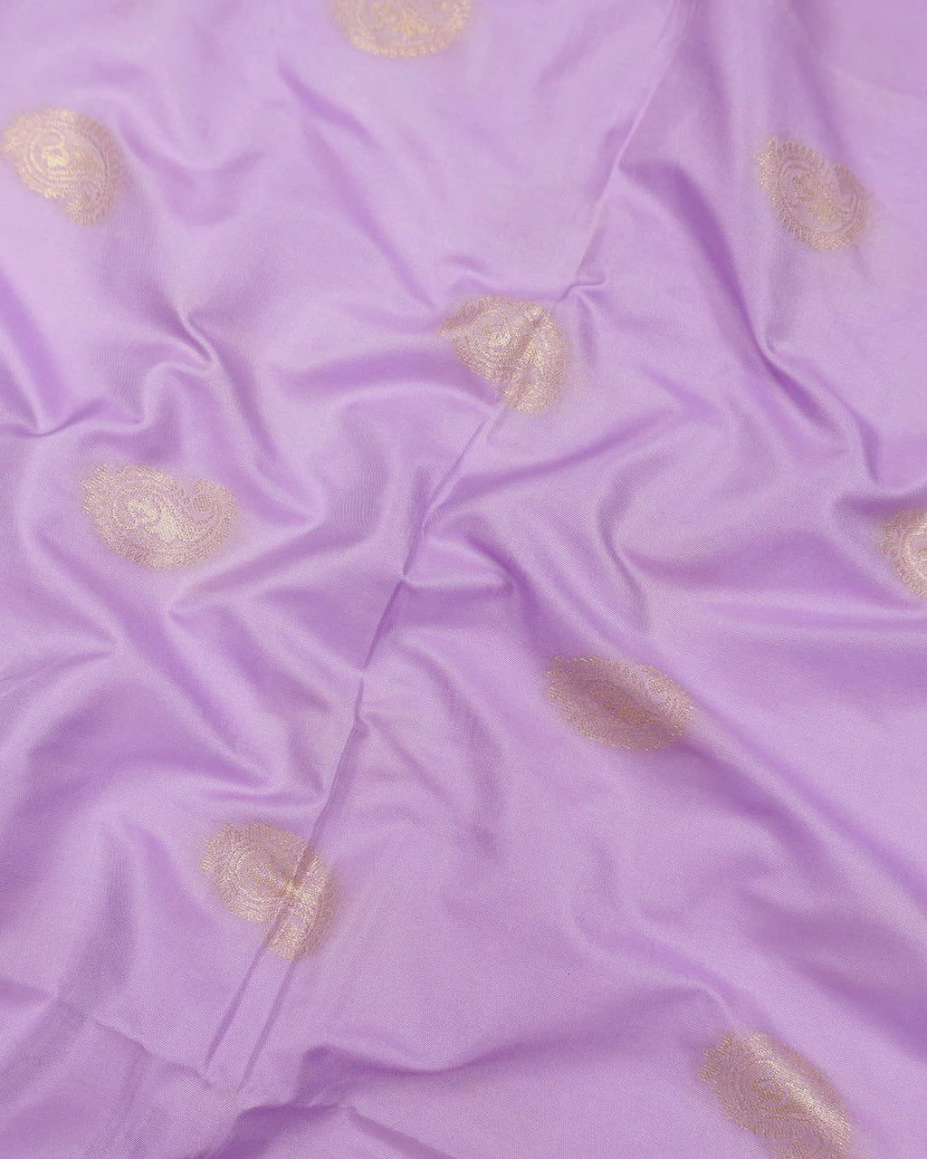 Lavender Banarasi Silk Saree with Delicate Paisley Buta Weaving
