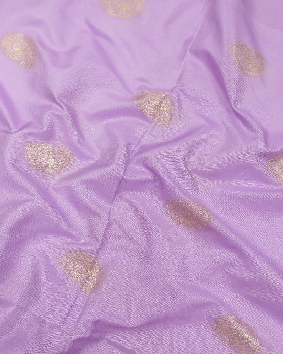 Lavender Banarasi Silk Saree with Delicate Paisley Buta Weaving