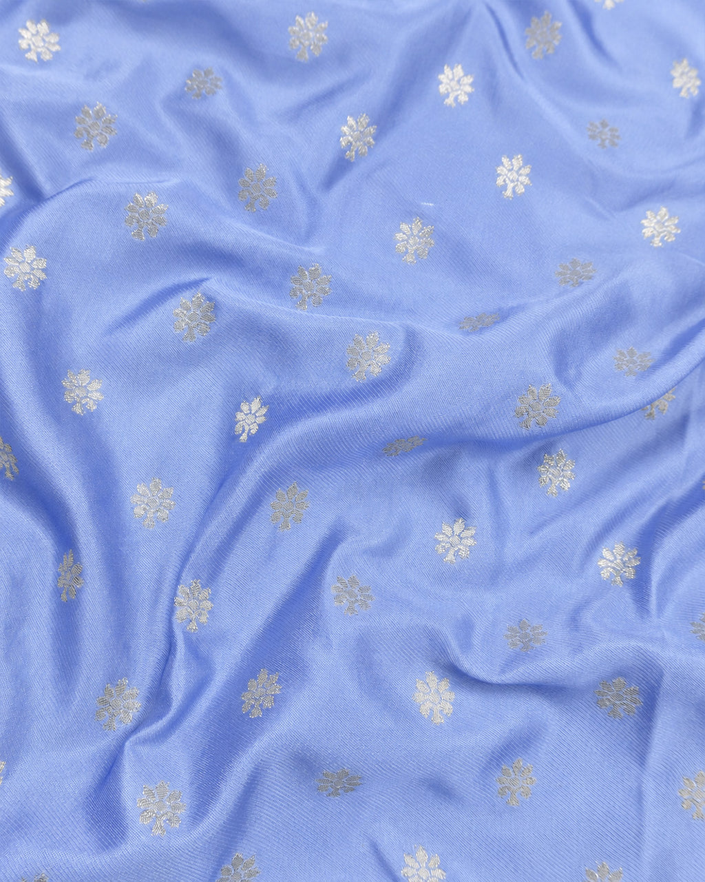 Soft Lavender Banarasi Silk Saree with Floral Starburst Butis and Grand Paisley Kalka Skirt Border