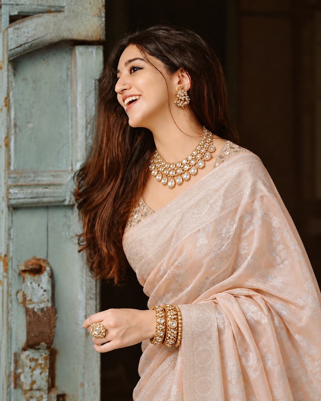 Silk Certified - 100% Pure Banarasi Silk Sand Beige Saree