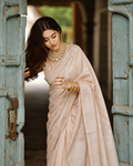 Silk Certified - 100% Pure Banarasi Silk Sand Beige Saree